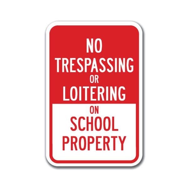 Signmission Safety Sign, 12 in Height, Aluminum, School Parking Only -Tre Loitr A-1218 School Parking Only -Tre Loitr - main